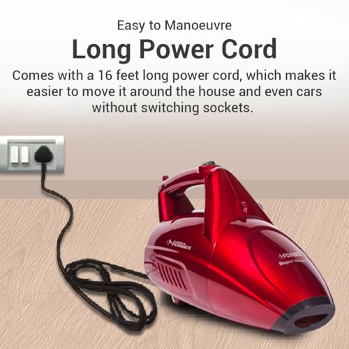 Eureka Forbes Super Clean Handheld Vacuum Cleaner | 800 W | Powerful Suction, Blower Function | 7 Accessories | Car/Home/Sofa |16ft Power Cord|Light Weight|Washable Filter | India’s #1 Vacuum Cleaner* - Image 5