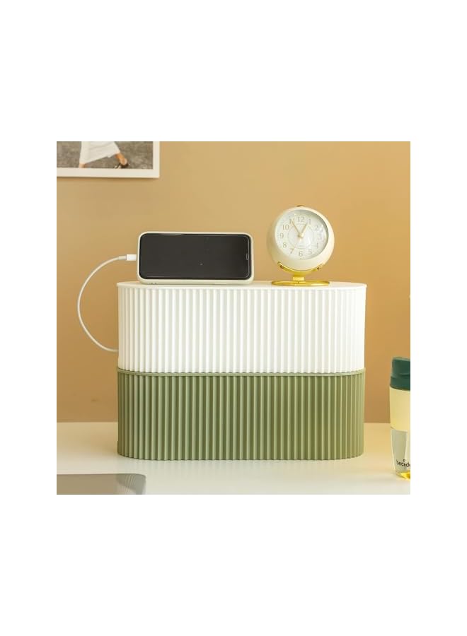 promass Cable Management Box with 10 Cable Ties, Organizer Box for Power Strips, Surge Protectors for Home/Office, Chargers, Adapters, TV & Computer Cable Hidden Boxes - Image 2