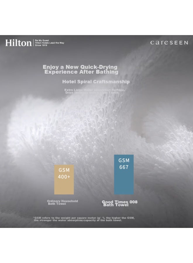 Kang'erxin 1000g Extra Thick Hilton Hotel Bath Towel, Long-staple Cotton Grade A Adult Bath Towel For Men And Women, White 150*100cm