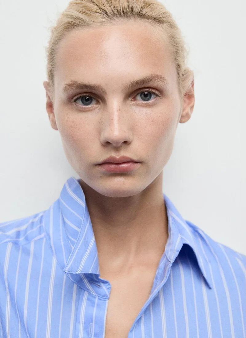مانجو Striped straight shirt