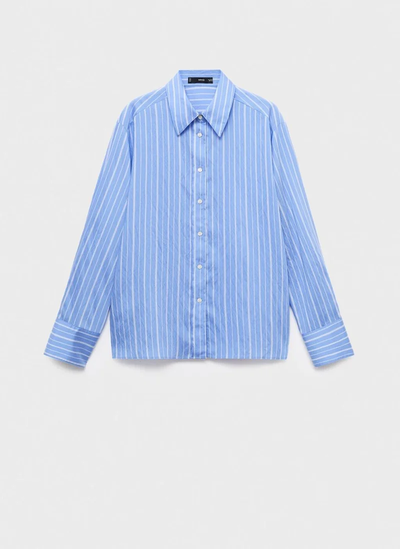 مانجو Striped straight shirt