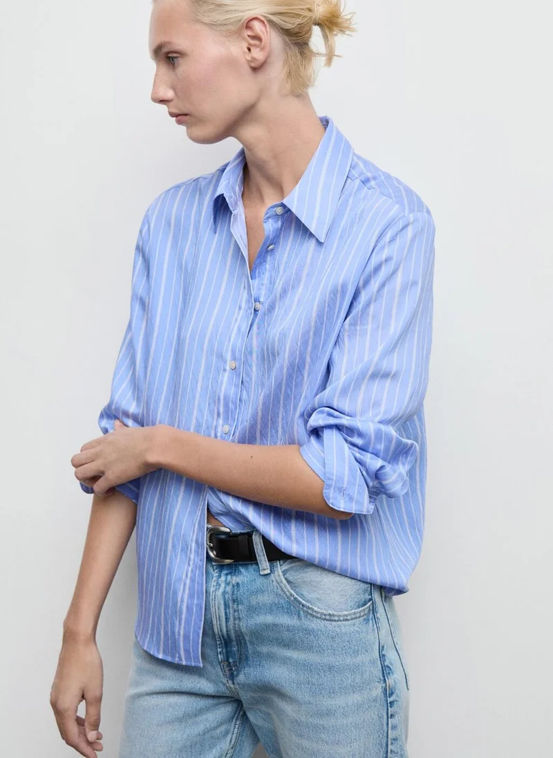 MANGO  Striped straight shirt for Women | Best Price UAE