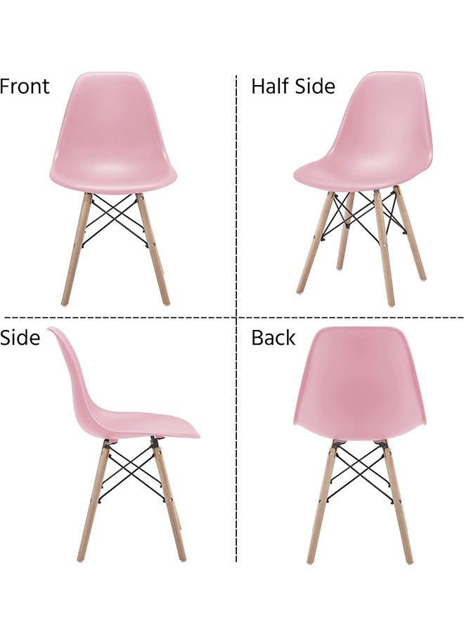 Golden - Dining Chair Mid Century Modern Dining Side Chairs with Wood Legs Plastic Kitchen Chair Armless Casual Chair for Home Office Hotel Bistro Cafe Restaurant(2-Pack) - Image 1