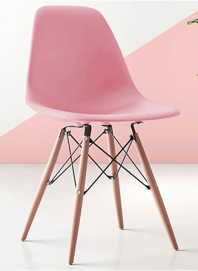 Golden - Dining Chair Mid Century Modern Dining Side Chairs with Wood Legs Plastic Kitchen Chair Armless Casual Chair for Home Office Hotel Bistro Cafe Restaurant(2-Pack) - Image 1