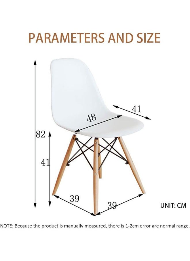 Golden - Dining Chair Mid Century Modern Dining Side Chairs with Wood Legs Plastic Kitchen Chair Armless Casual Chair for Home Office Hotel Bistro Cafe Restaurant(2-Pack) - Image 1
