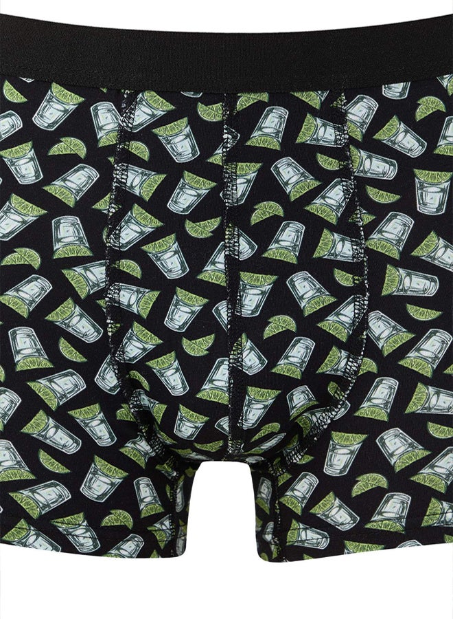 trendyol Multicolored Patterned Solid 3Pack Cotton Boxer - Image 3