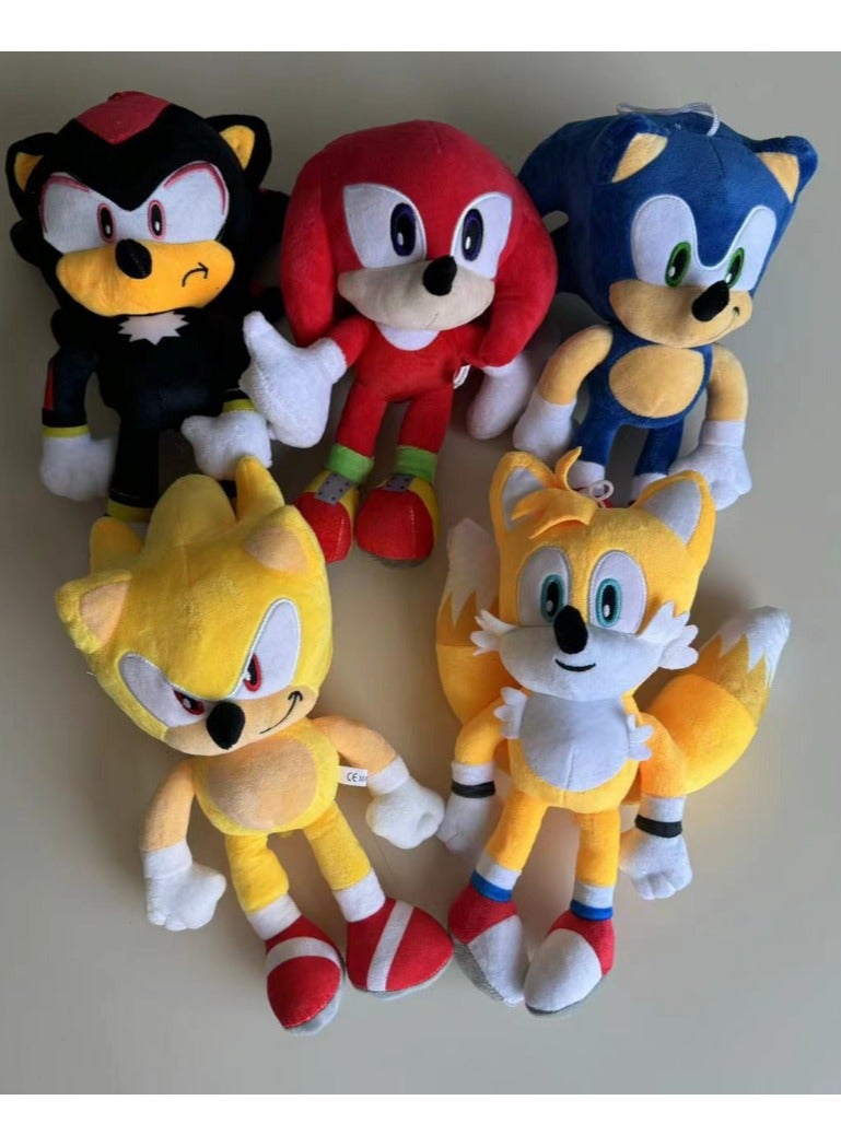 30cm Sonic peluches Plush  hedgehog Amy Rose knuckle tail soft stuffed doll, Red - Image 2