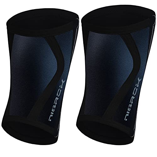 Nisrok Elbow Sleeves (Pair),Support for Cross Training,Weightlifting,Powerlifting,Basketball and Tennis,5mm Neoprene Compression Brace for Both Women and Men(X-Large) - Image 2