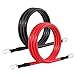 TUELETFU 4 AWG Battery Cable 4AWG Gauge Pure Copper Battery Inverter Cables with 38 in Lugs Both Ends Power Inverter Wire Set for Automotive Solar Marine Boat RV Car Motorcycle Red and Black 4FT - Image 2