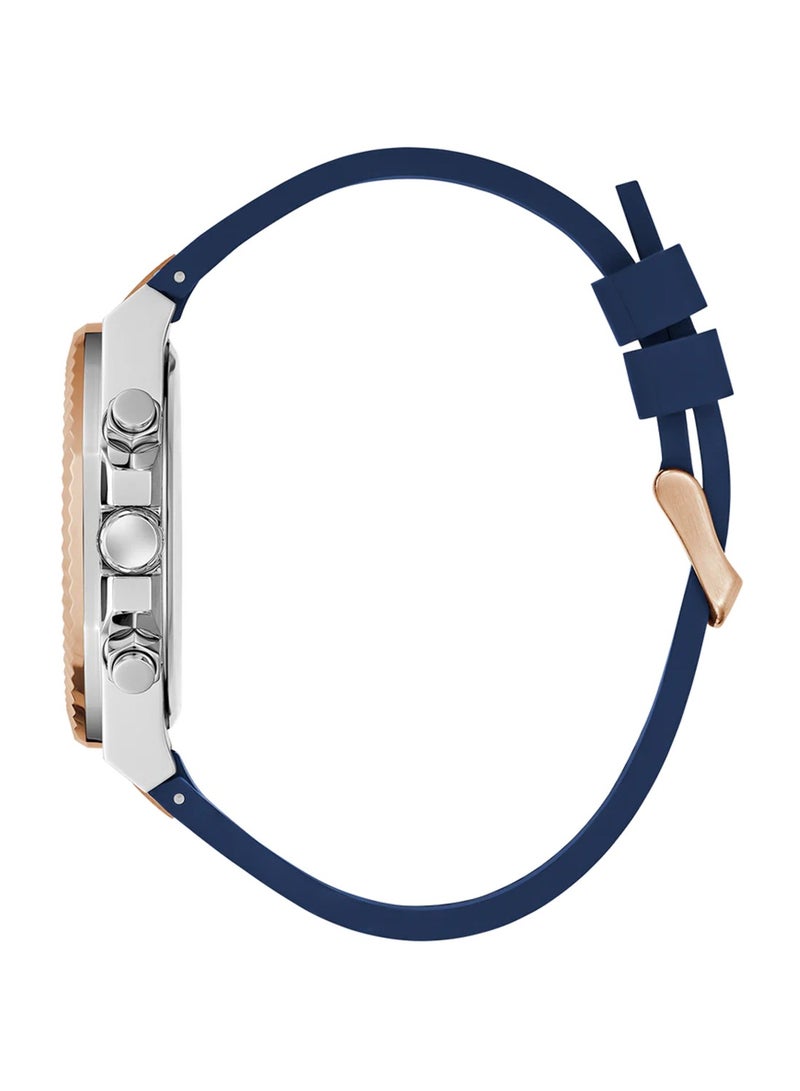 GUESS Equity Men’s Blue Dial Quartz Analog Stainless Steel Case Watch GW0791G2 - 44mm - Image 2