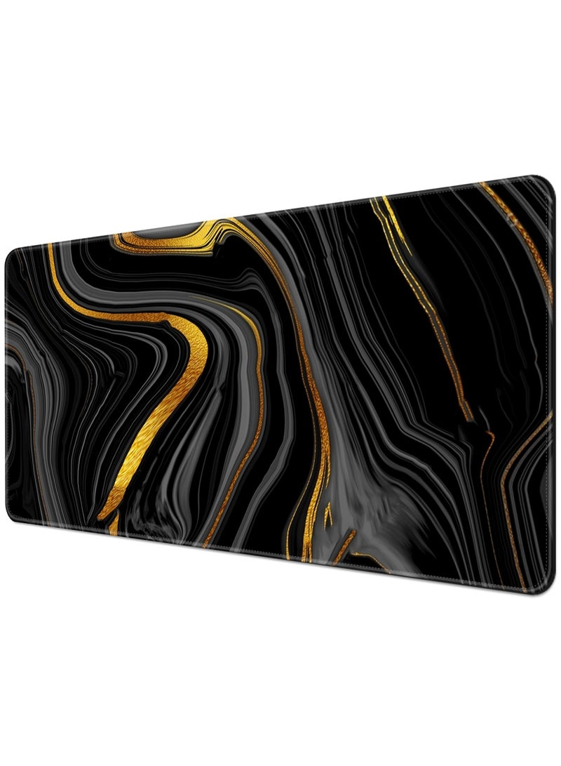 Loquat Large Mouse Pad Extended Gaming Non-Slip Rubber Base Office Desk Keyboard Mouse Pads Black  - Image 5