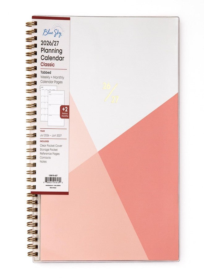 Blue Sky 2026-2027 Weekly and Monthly Academic Year Planner Calendar, July 2026 - June 2027, 8.5" x 11", Flexible Pocket Cover, Wirebound, Storage Pocket, Cali Pink - Image 1