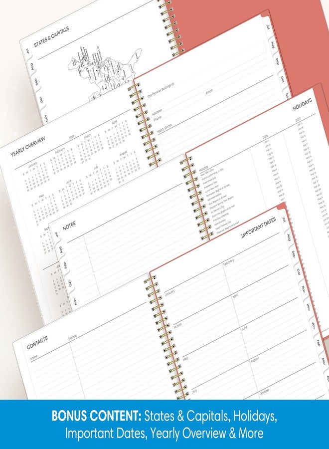 Blue Sky 2026-2027 Weekly and Monthly Academic Year Planner Calendar, July 2026 - June 2027, 8.5" x 11", Flexible Pocket Cover, Wirebound, Storage Pocket, Cali Pink - Image 5