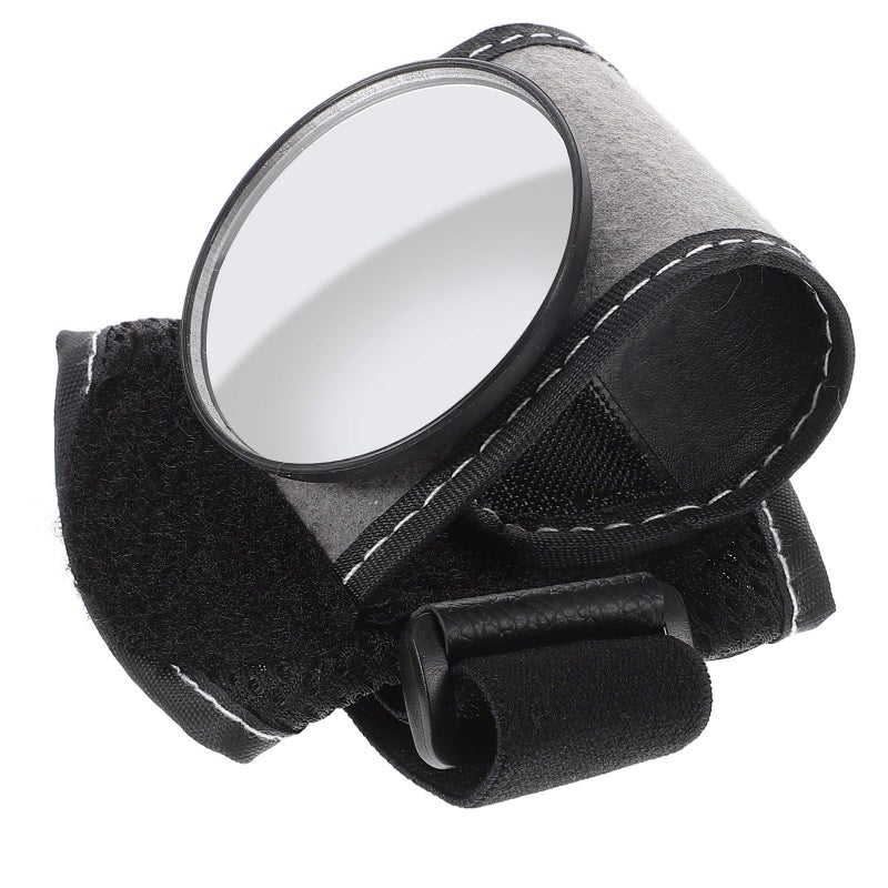 Wide Angle Convex Rearview Bike Safety Mirror Adjustable Strap for Cyclists Wheelchair Users - Image 2