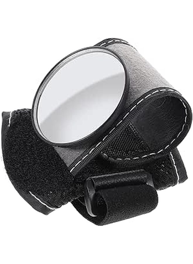 Wide Angle Convex Rearview Bike Safety Mirror Adjustable Strap for Cyclists Wheelchair Users - Image 1