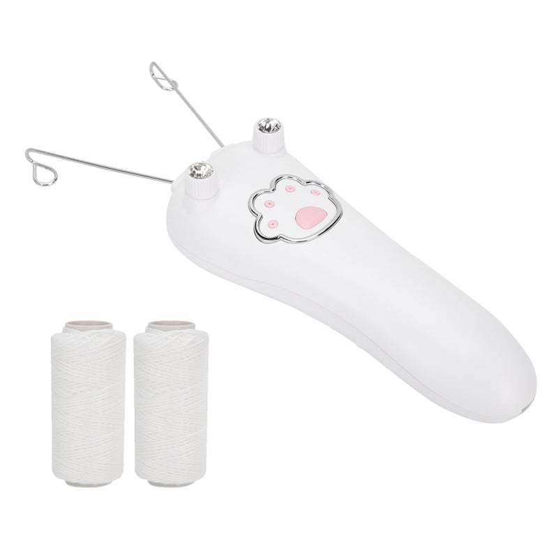 USB Charging Electric Cotton Thread Epilator Facial Body Hair Removal Machine DeviceWhite - Image 5