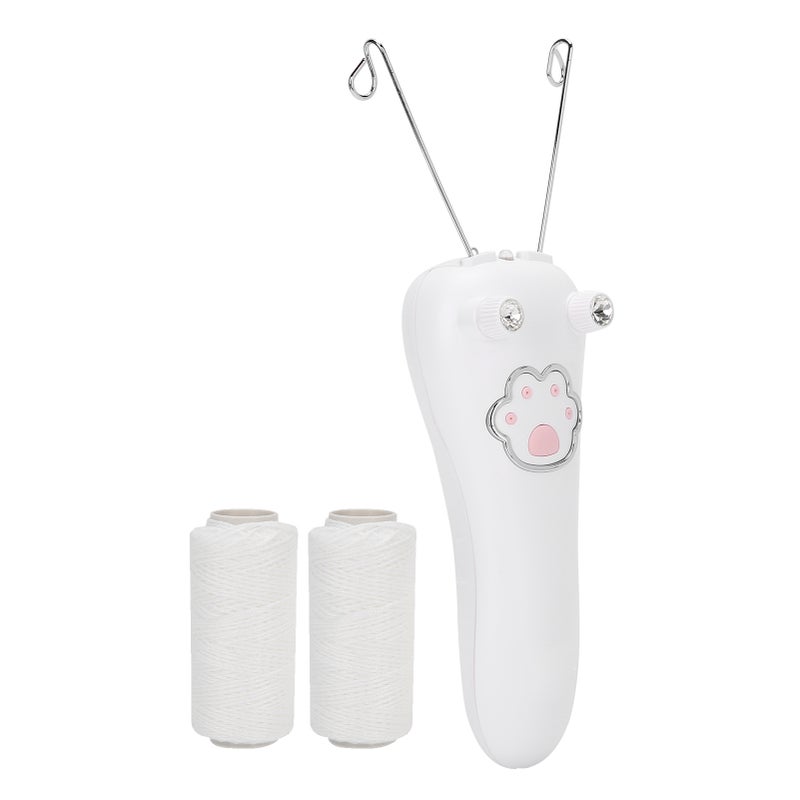 USB Charging Electric Cotton Thread Epilator Facial Body Hair Removal Machine DeviceWhite - Image 4
