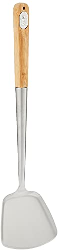 TableCraft Wok Spatula with Bamboo Handle 145Inch Stainless Steel