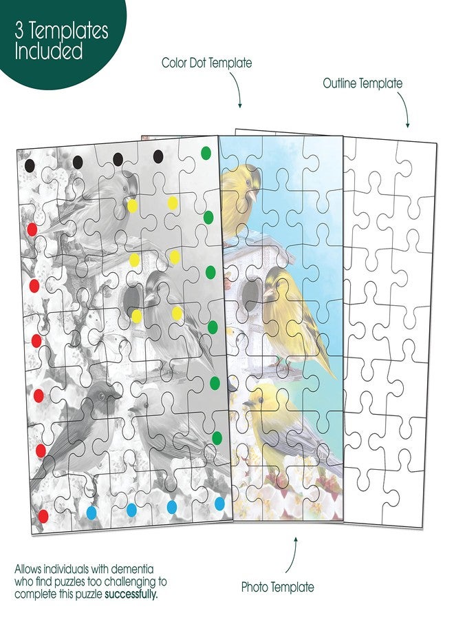 Keeping Busy 35 Piece Birdhouse Dementia Puzzles for Seniors Color Coded with Templates Easy Puzzles for Dementia Patients Gifts for Elderly Women in Nursing Home & Men Gift for Nursing Home Residents - Image 3