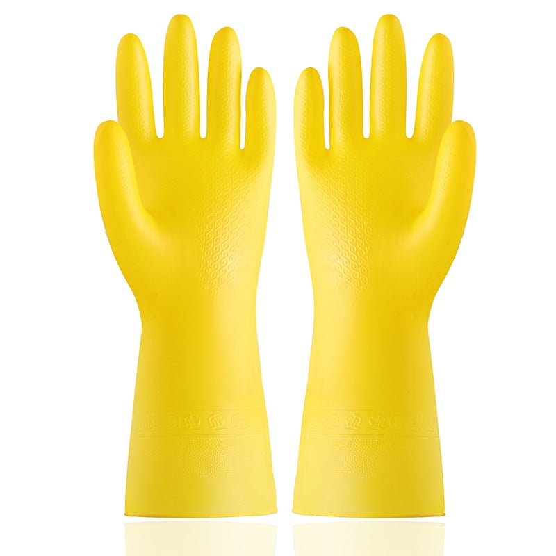 Durable Rubber Gloves for Dishwashing and Cleaning Yellow Yellow