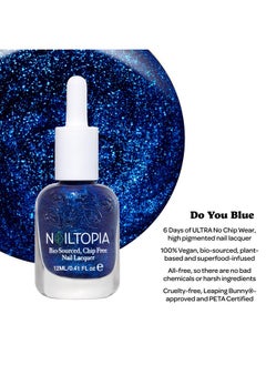 Nailtopia Biosourced Chip Free Nail Lacquer All Natural Strengthening Biotin And Superfoodinfused Polish Chip Resistant Formula Quickdry Long Lasting Wear Do You Blue 0.41 Oz  - Image 2