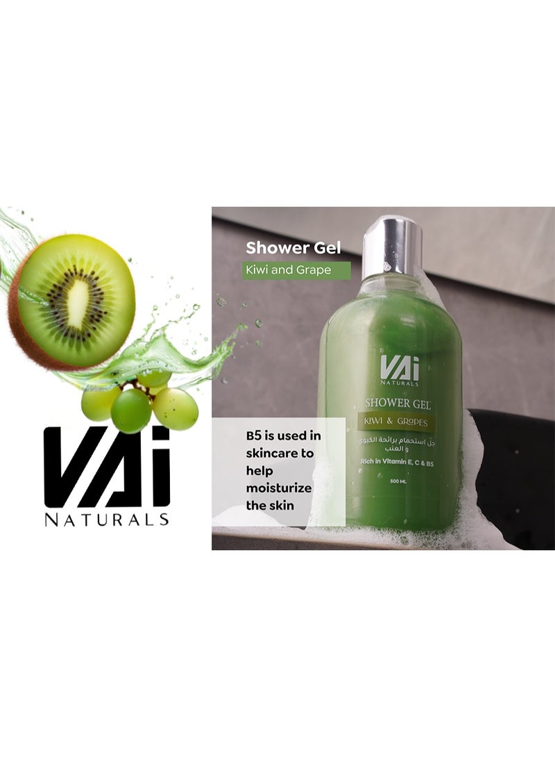 VAI Kiwi & Grape Shower Gel 500ml - Image 3