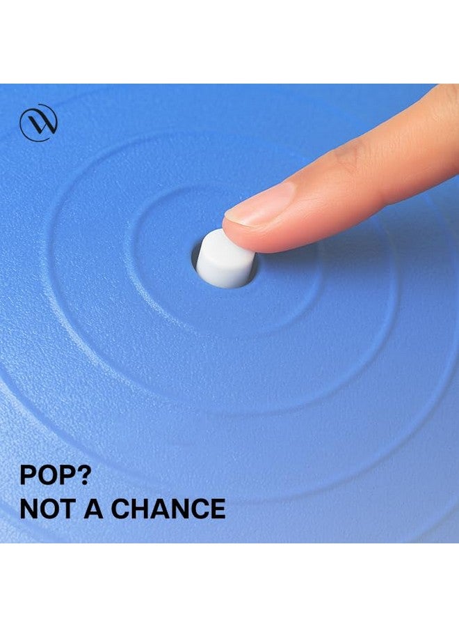 Wiselife Gym Ball,Physical Therapy Yoga Ball for Home,Excercise Ball for Stability,Workout Fitness, Anti-Burst, Slip Resistant Balance Chair for Office, Swiss with Air Pump (Blue, 65 cm) - Image 4