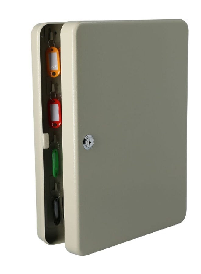 HoneyBee 80-Hooks Lockable Door Powder Coated Finish Key Box Beige 370 x 280 x 60 mm TS0043 - Image 1