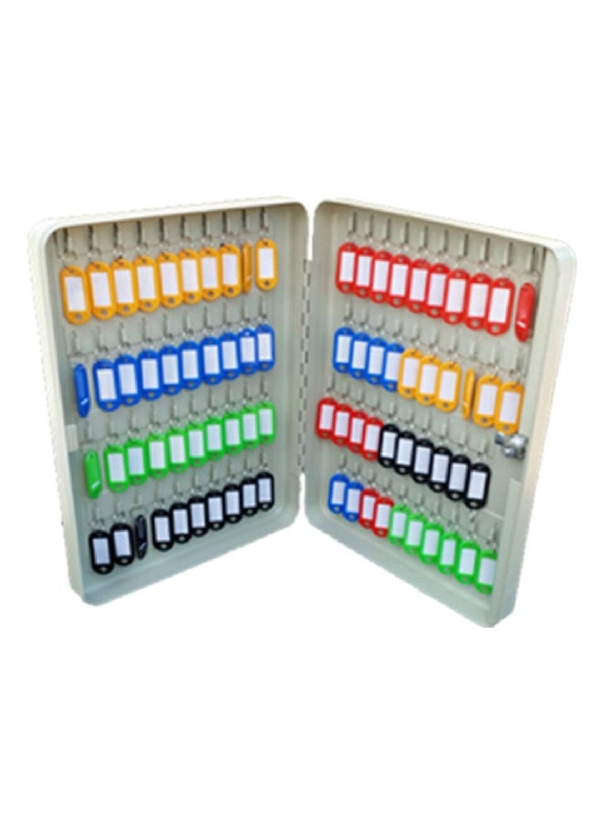 HoneyBee 80-Hooks Lockable Door Powder Coated Finish Key Box Beige 370 x 280 x 60 mm TS0043 - Image 3