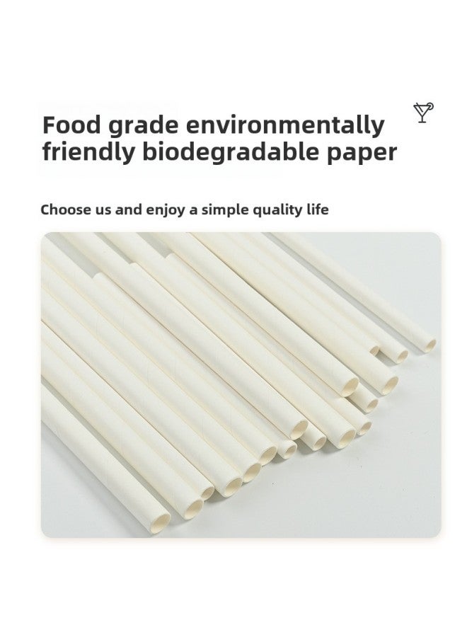 Paper Straw Short Tube Disposable Paper Straw Coffee 38-980mm Milk Tea Food Grade Paper Straw Manufacturer Amazo-Color:Ivory White-Specifications:6*350 In Bulk  - Image 5