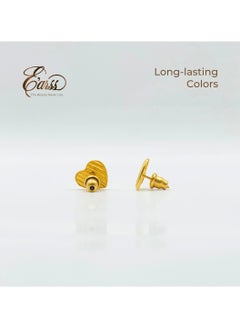 Heart Rib Gold Earrings | Stainless Steel | 18K Gold Plated - pzsku/Z1BF92261EAF2FCE2206FZ/45/_/1735820707/6e25ec83-e397-4d1d-9a8b-f1019d6fe54e