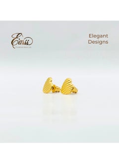 Heart Rib Gold Earrings | Stainless Steel | 18K Gold Plated - pzsku/Z1BF92261EAF2FCE2206FZ/45/_/1735820729/834dd7bb-c30b-4273-8848-1c053830c0dc