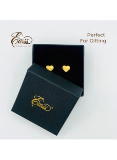 Heart Rib Gold Earrings | Stainless Steel | 18K Gold Plated - pzsku/Z1BF92261EAF2FCE2206FZ/45/_/1735820738/3d4e59be-1070-4377-aec8-8b97c814ede4