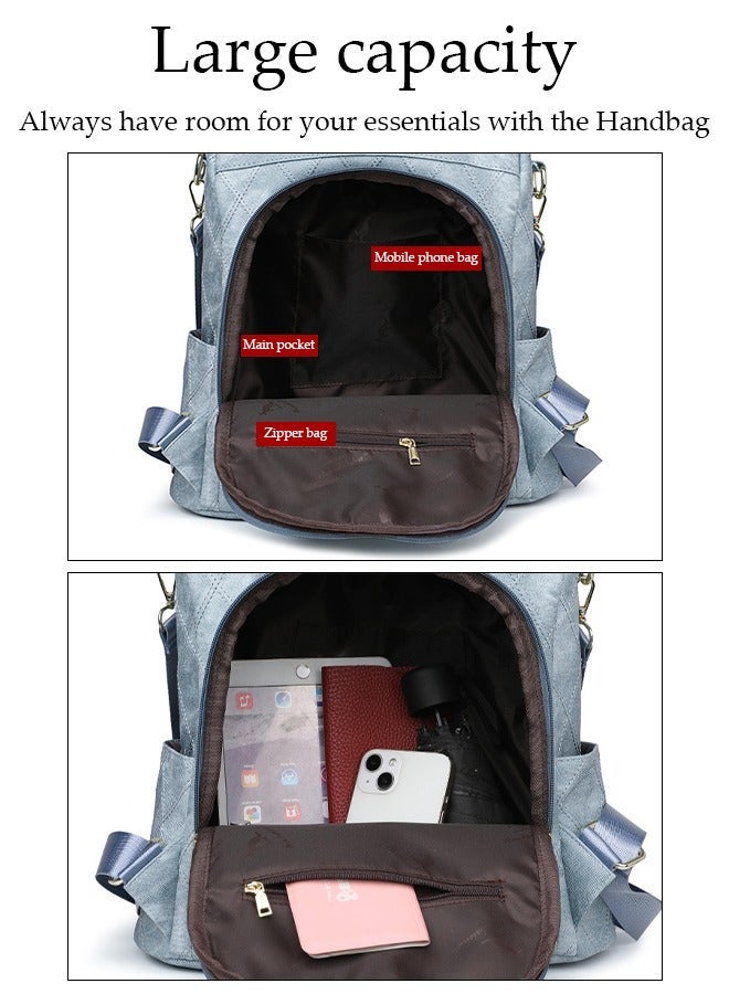 DUNISO Women's Backpack Fashionable Travel Backpack For Women Faux Leather School Backpack Shoulder Bag For College Girls Students - Image 5