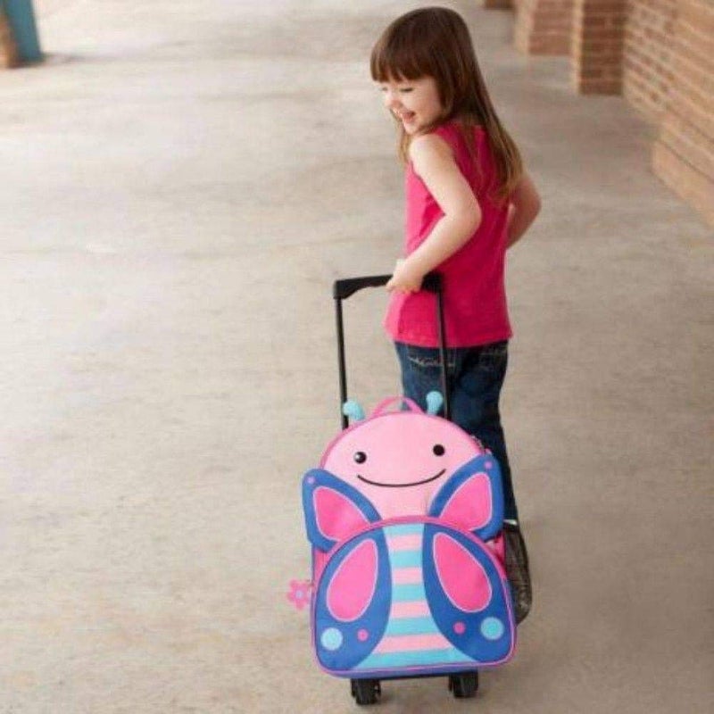 Skip Hop Kids Luggage with Wheels, Zoo, Butterfly - Image 2