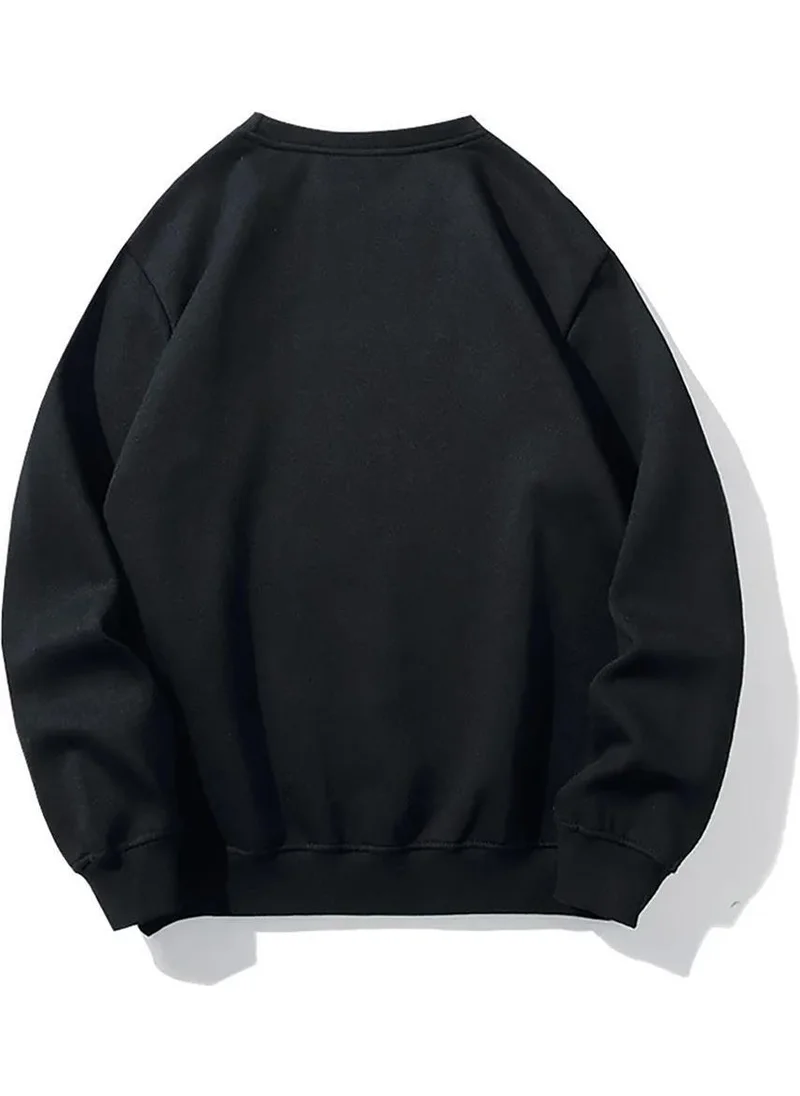 بي ار زد كولكشن Oversize Black Stray Cat Sweatshirt