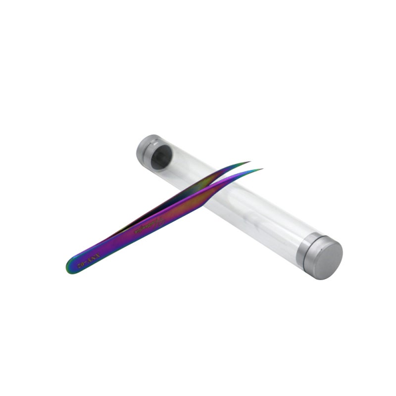 High Precision Eyelash Grafting Tweezers Alloy Material Smoothness - Anti Rust Anti Magnetic Protective Cap for Small Items - Image 1