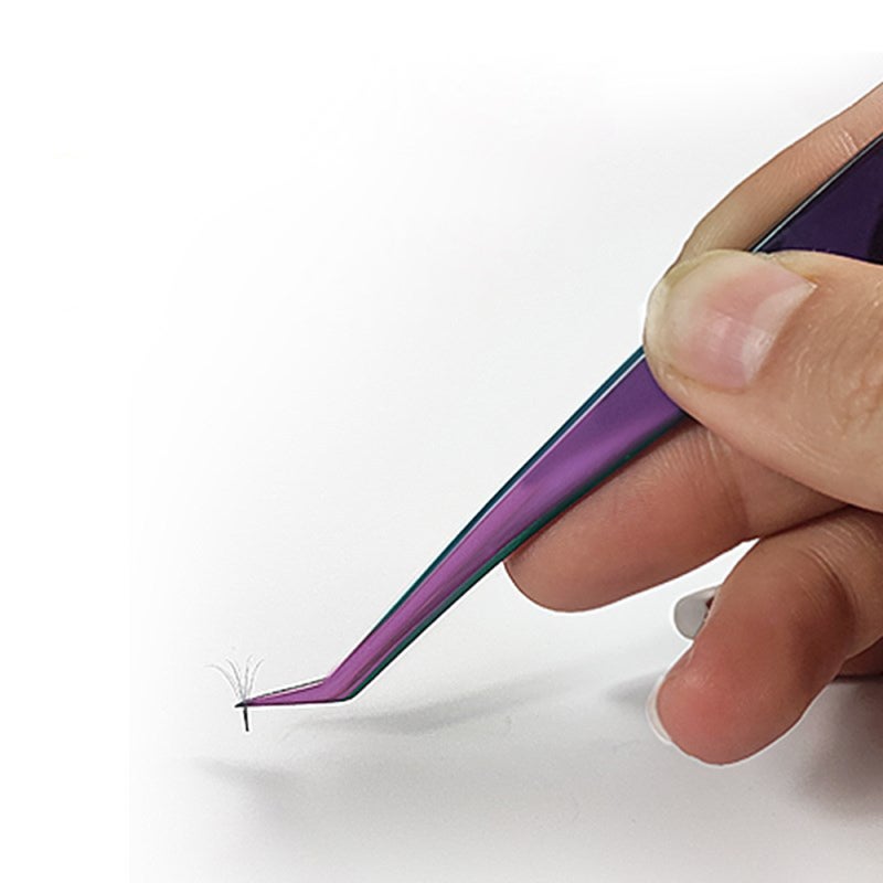 High Precision Eyelash Grafting Tweezers Alloy Material Smoothness - Anti Rust Anti Magnetic Protective Cap for Small Items - Image 3