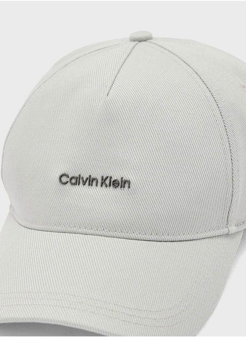 CALVIN KLEIN Metal Lettering Curved Peak Cap