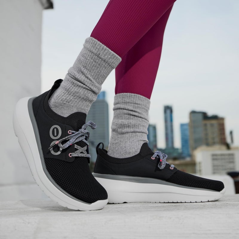 OOFOS OOmy Stride Recovery Shoe, White & Black - Womenâ€™s Size 9 - Image 3