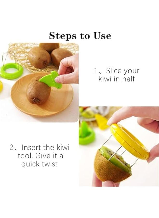 Stainless Steel Kiwi Cutter and Peeler Tool for Kiwi and Dragon Fruit - Image 3