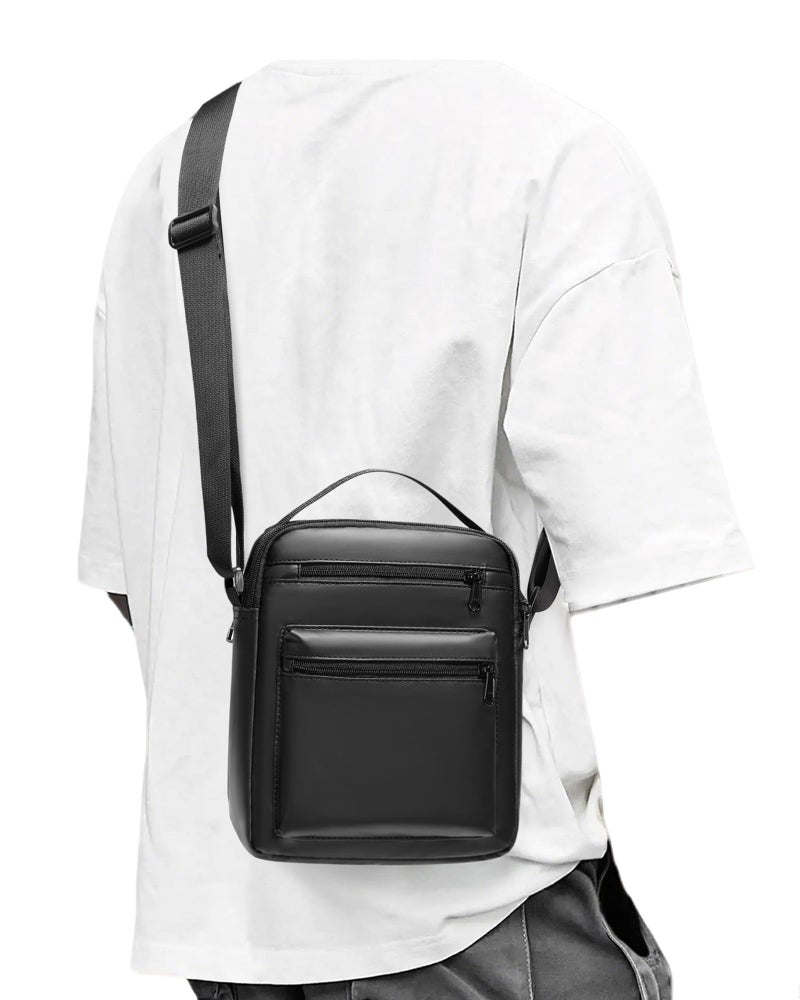 WEPLAN حقيبة كروس بودي للرجال WEPLAN، حقيبة صغيرة للرجال، حقيبة سفر ميسنجر للكتف للرجال، حقائب جانبية صغيرة للرجال - Image 1