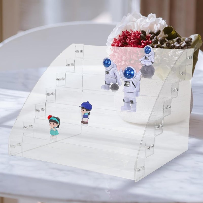 Acrylic Cosmetic Display Organizer 7-layer Nail Polishes Holder Stand Lipsticks Storage Rack for Manicure and Makeup Supplies - Image 5