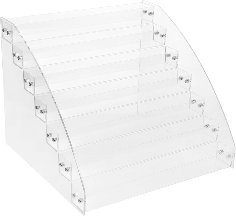 Acrylic Cosmetic Display Organizer 7-layer Nail Polishes Holder Stand Lipsticks Storage Rack for Manicure and Makeup Supplies - Image 1