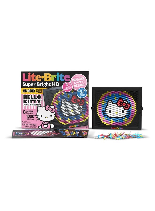 Lite Brite Super Bright HD, Hello Kitty Edition - Create Art with Light, Enhances Creativity, Gift for Girls and Boys Ages 6+ - Image 1