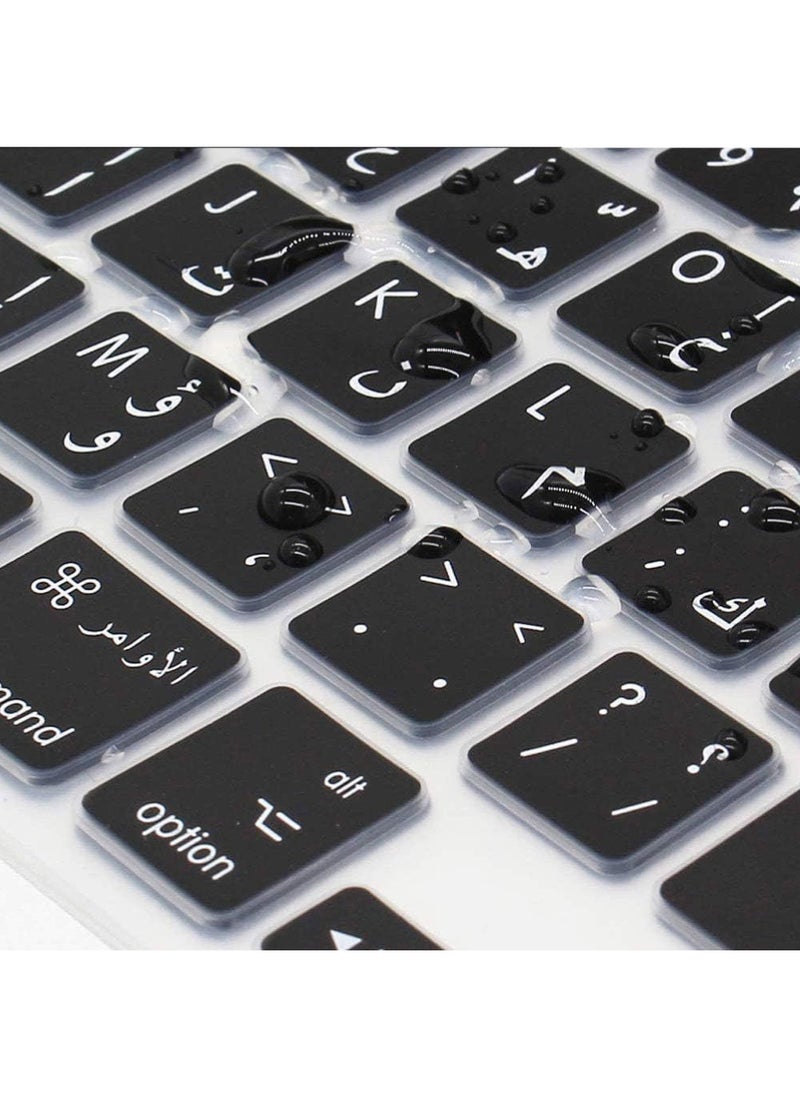 Rock Pow Arabic English Silicone Keyboard Cover with 5 Pieces Anti-Dust Protection Plugs for MacBook Pro 13in - A2289 A2251 A2338 and 16in A2141  - Image 5