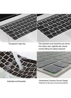 Rock Pow Arabic English Silicone Keyboard Cover with 5 Pieces Anti-Dust Protection Plugs for MacBook Pro 13in - A2289 A2251 A2338 and 16in A2141  - Image 4