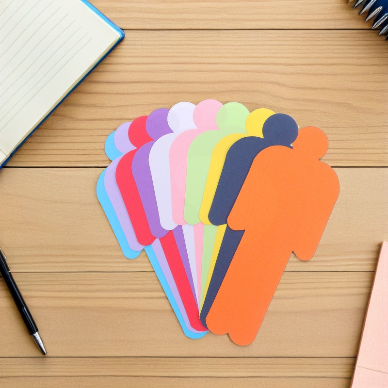 150pcs People Shaped Drawing Paper: Double-Sided Colored Craft Paper For Kids - Diy Art Supplies For Sketching Painting And School Projects - Image 2