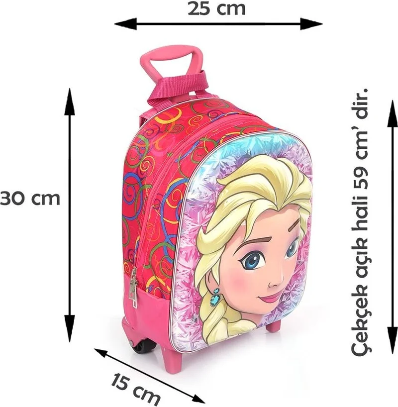 ماشو تريند Stroller Kindergarten Blue Pink Elsa Bag - Girls Bag - Elsa Bag - Frozen Nursery Bag - Kindergarten Bag