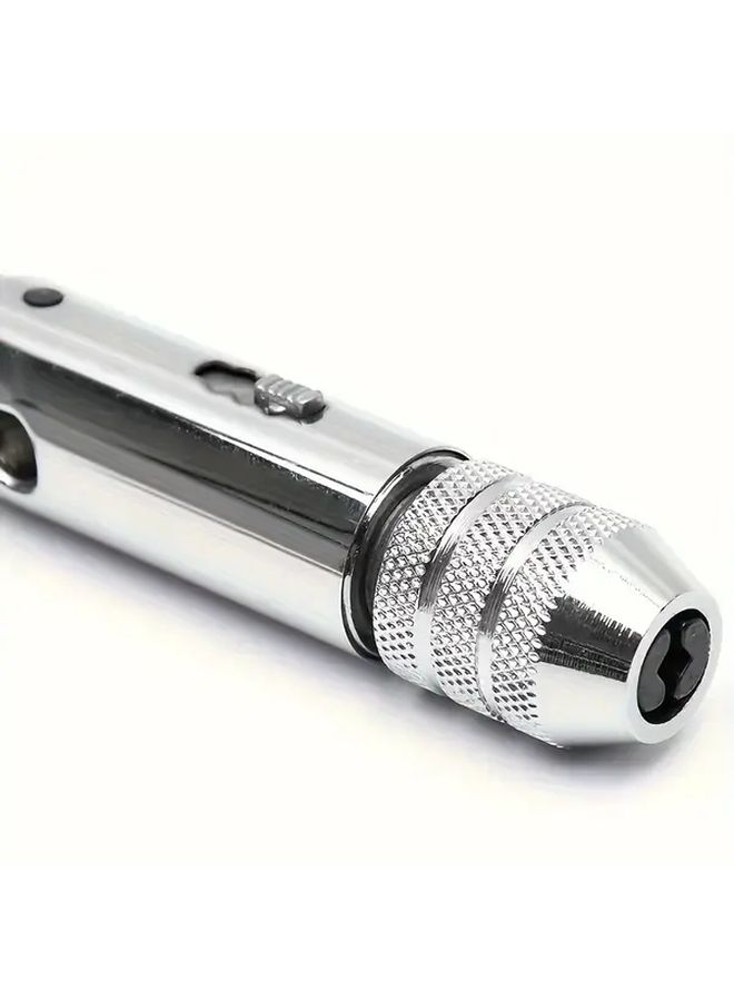 6-Piece Steel T-Handle Ratcheting Tap Wrench Set with M3 to M8 Threading Dies - Image 4